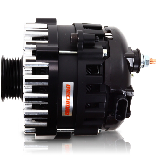 Chevy Truck-SUV 1996-2004 Large Case Billet Alternator E Series 250 Amp Black