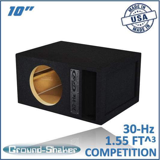 BLACK 10" 30-Hz SINGLE COMPETITION PORTED SUB BOX