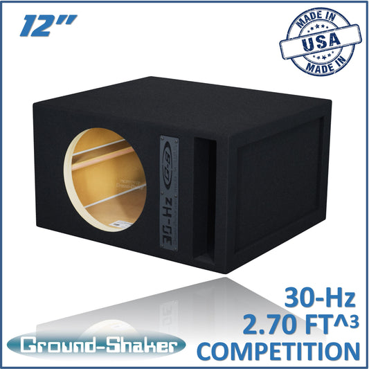 BLACK 12" 30-Hz SINGLE COMPETITION PORTED SUB BOX