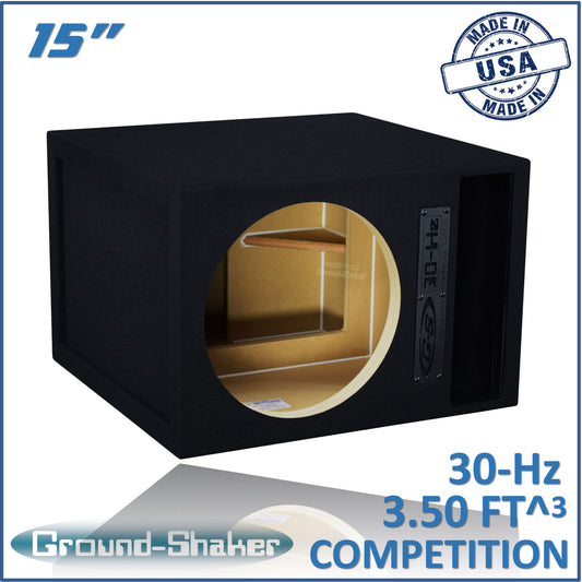 BLACK 15" 30-Hz SINGLE COMPETITION PORTED SUB BOX