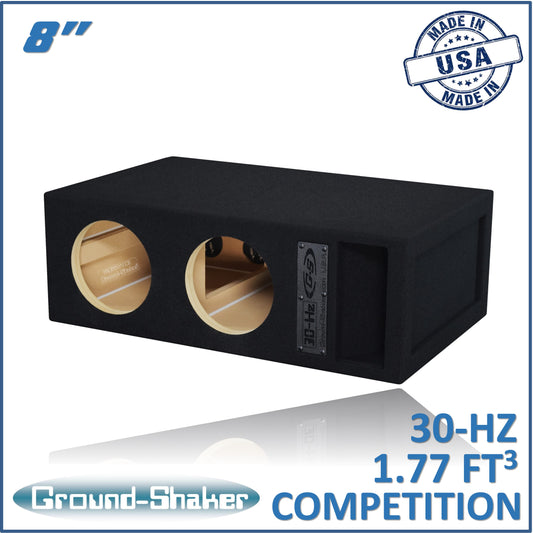 BLACK 8" 30-Hz DUAL COMPETITION PORTED SUB BOX