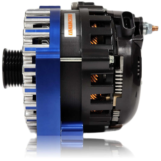 Chevy 6 Phase 87-95 400 amp Elite series alternator Dark Blue