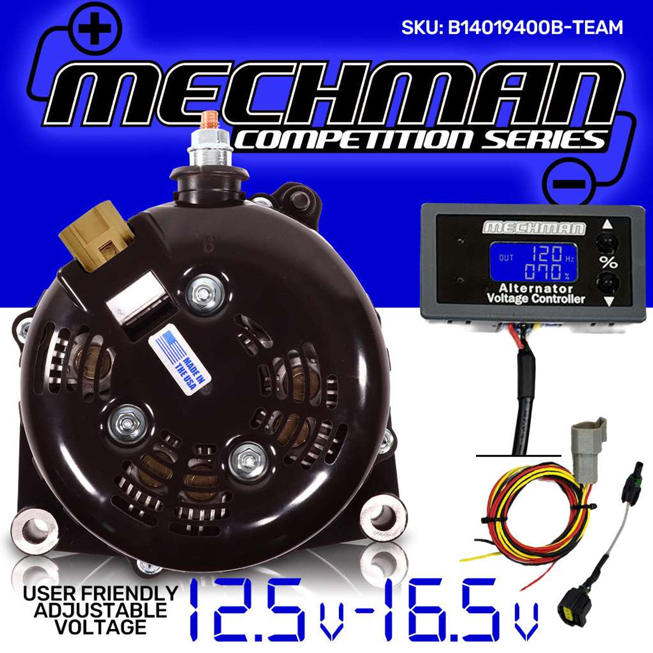 Mechman Competition Large Case 400 Amp Alternator for GM Truck 1996 - 2025