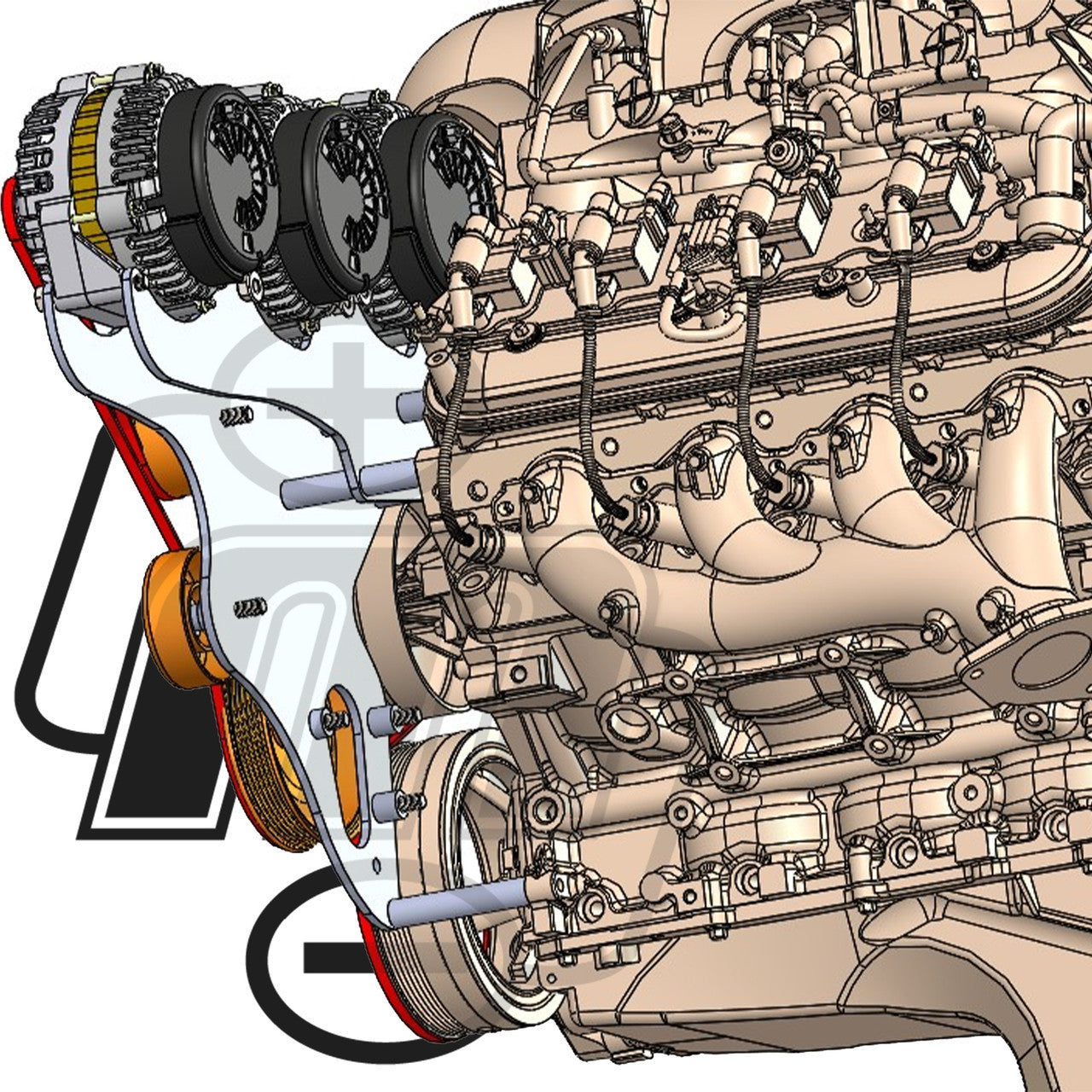 Mechman Triple Bracket late 99-13 GM Trucks w/4.8L, 5.3L, 6.0L & 6.2