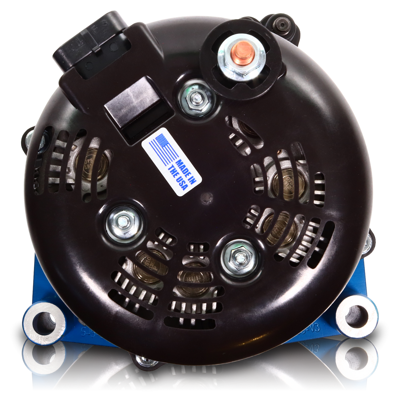 Astro Van 1996-2005 Large Case Billet Alternator E Series 400 Amp Dark Blue
