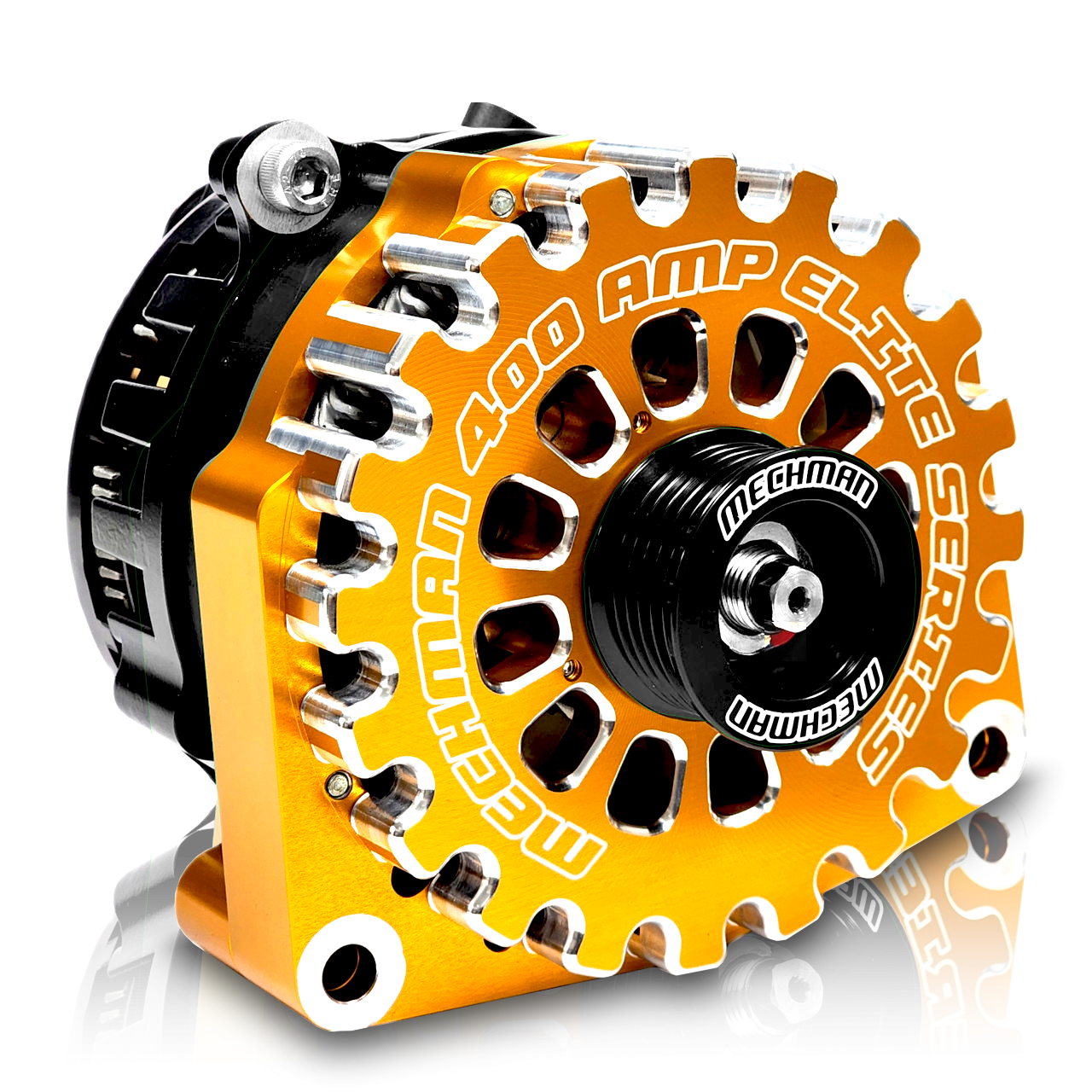 Astro Van 1996-2005 Large Case Billet Alternator E Series 400 Amp Orange