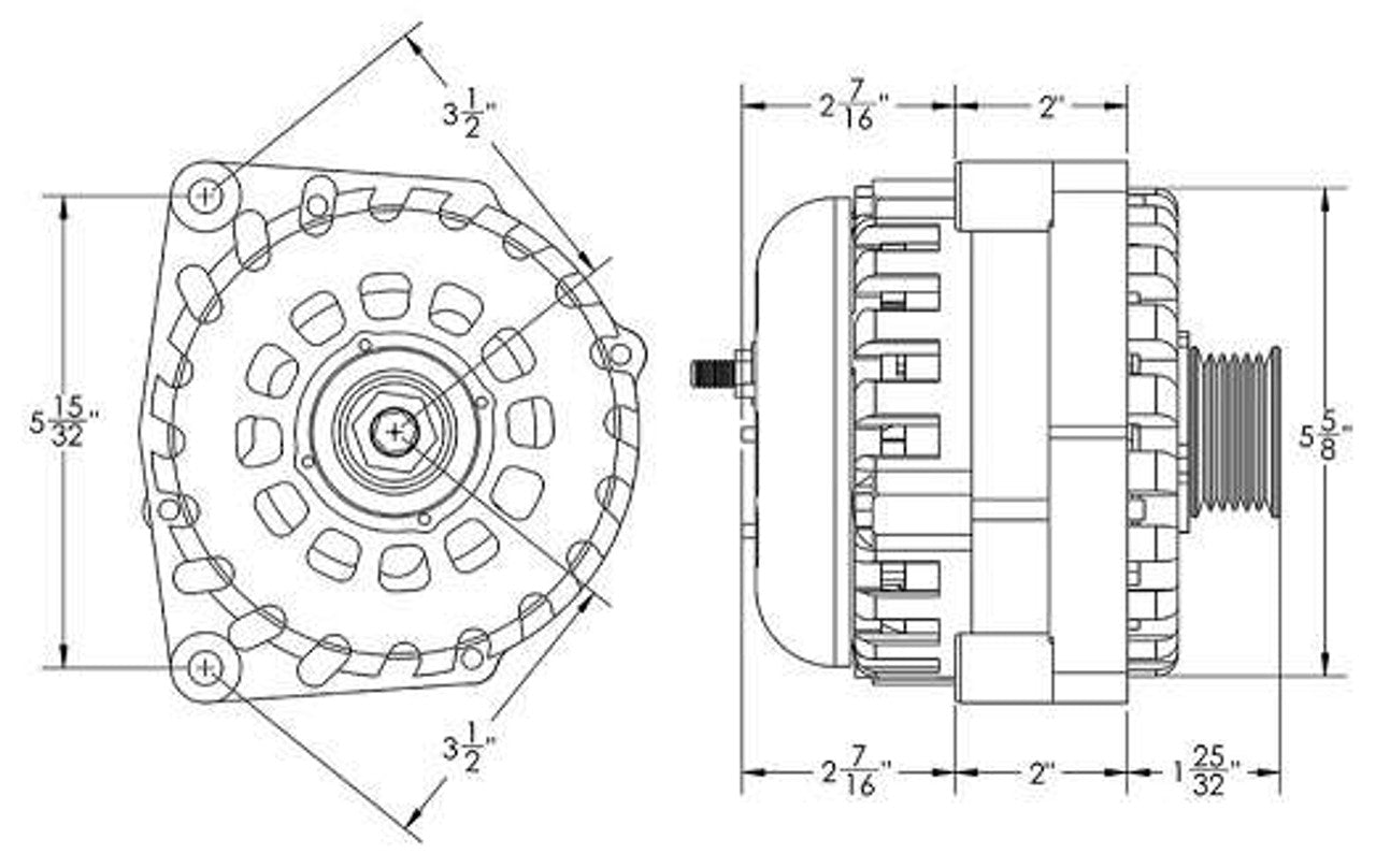 Cadillac Escalade 2005-2013 Large Case Billet Alternator E Series 400 Amp Pink