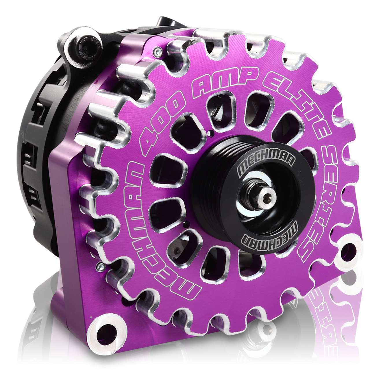 Cadillac Escalade 2005-2013 Large Case Billet Alternator E Series 400 Amp Purple
