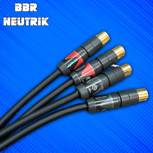 BBR Neutrik 4 Channel RCA CABLE. Hand Made in the USA