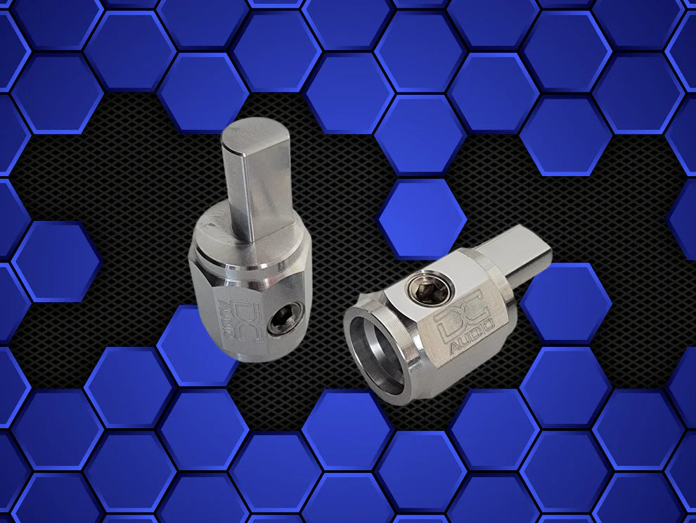 DC Audio 1/0 to 1/0 Wire ends for Amplifiers Aluminum