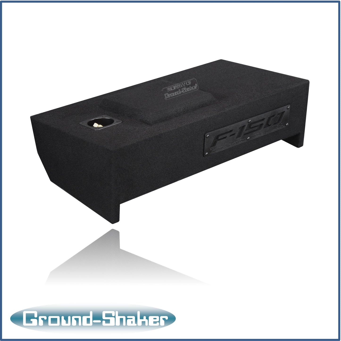 BLACK 10" SINGLE SEALED SUB BOX, FITS 09-24 FORD F-150 CREW-CAB