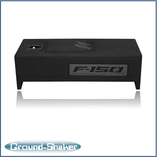 BLACK 12" SINGLE SEALED SUB BOX, FITS 09-24 FORD F-150 CREW-CAB