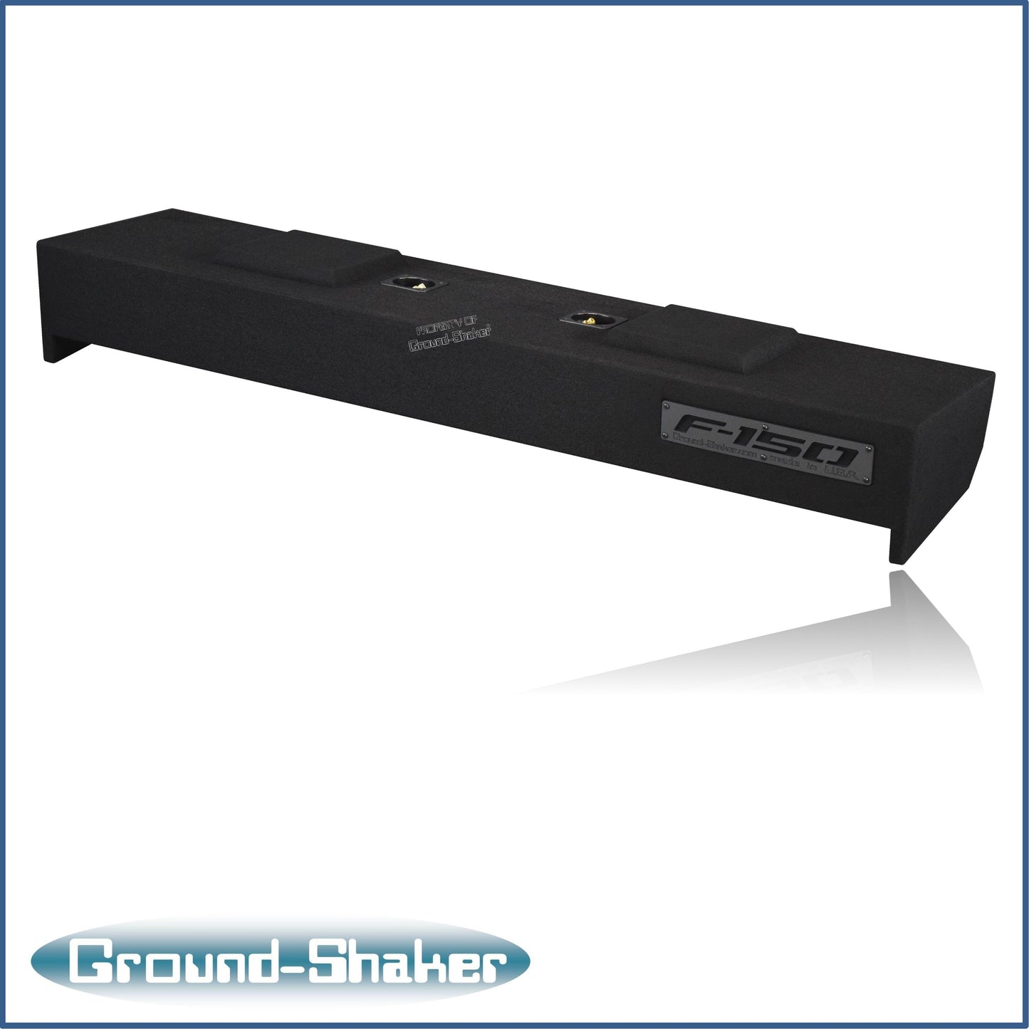 BLACK 10" DUAL SEALED SOLOBARIC SUB BOX, FITS 09-24 FORD F-150 CREW-CAB