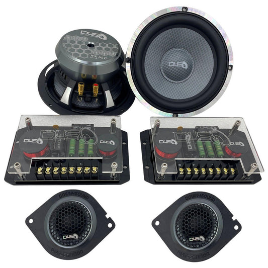 DOWN4SOUND JFX652S - 6.5 INCH 2 WAY CAR AUDIO SPEAKERS - 300W RMS - PAIR
