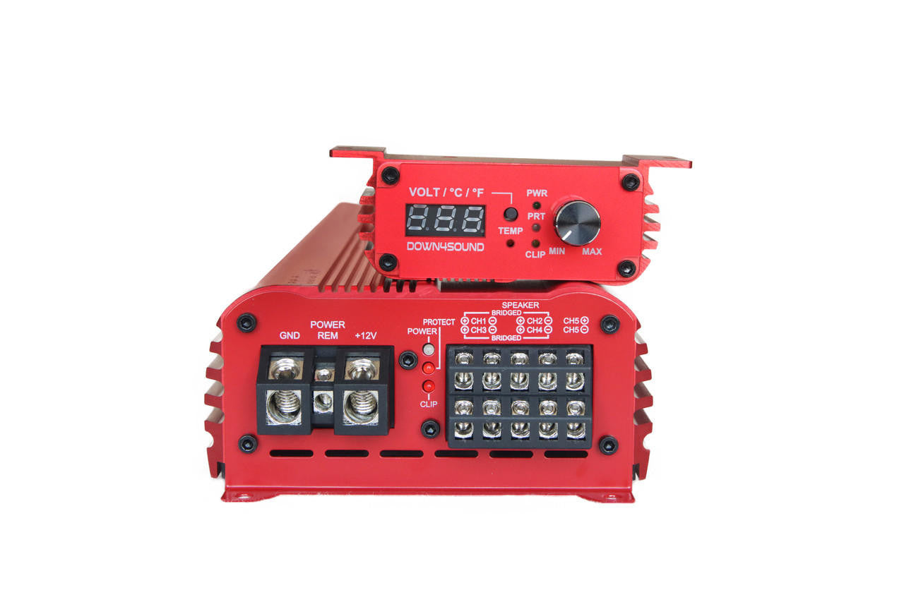 120x4 + 500x1 (MINI MAXX) MM1005 5 channel Amplifier Red