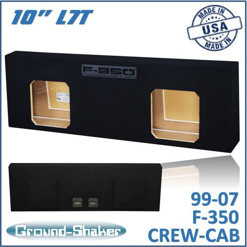 BLACK 10” DUAL SEALED L7T SUB BOX, FITS 99-07 FORD F-350 CREW-CAB