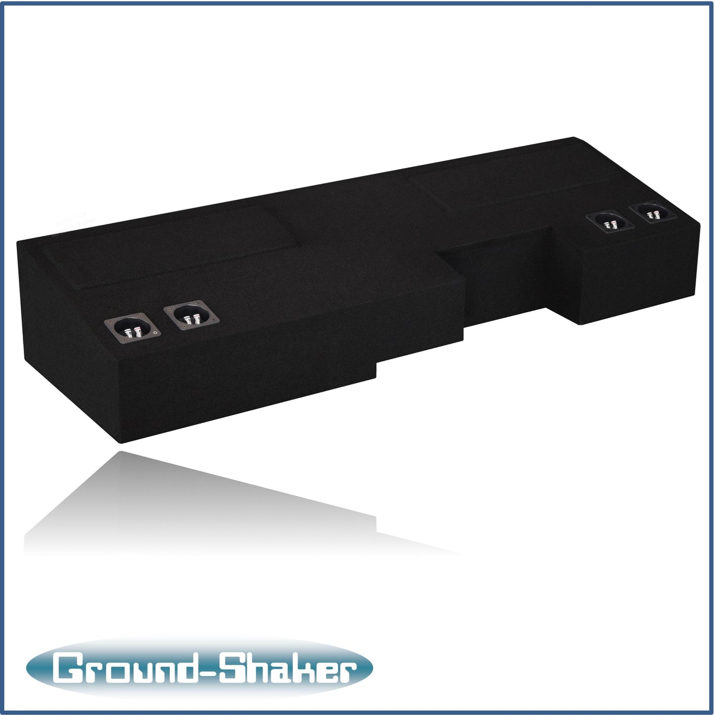 BLACK 8" QUAD SEALED SUB BOX, FITS 19-26 GMC Sierra DOUBLE & CREW-CAB