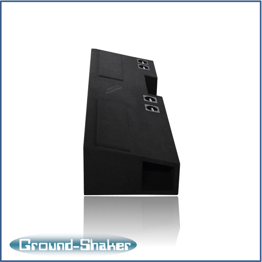 BLACK 8" QUAD PORTED SUB BOX, FITS 19-26 GMC Sierra DOUBLE & CREW-CAB