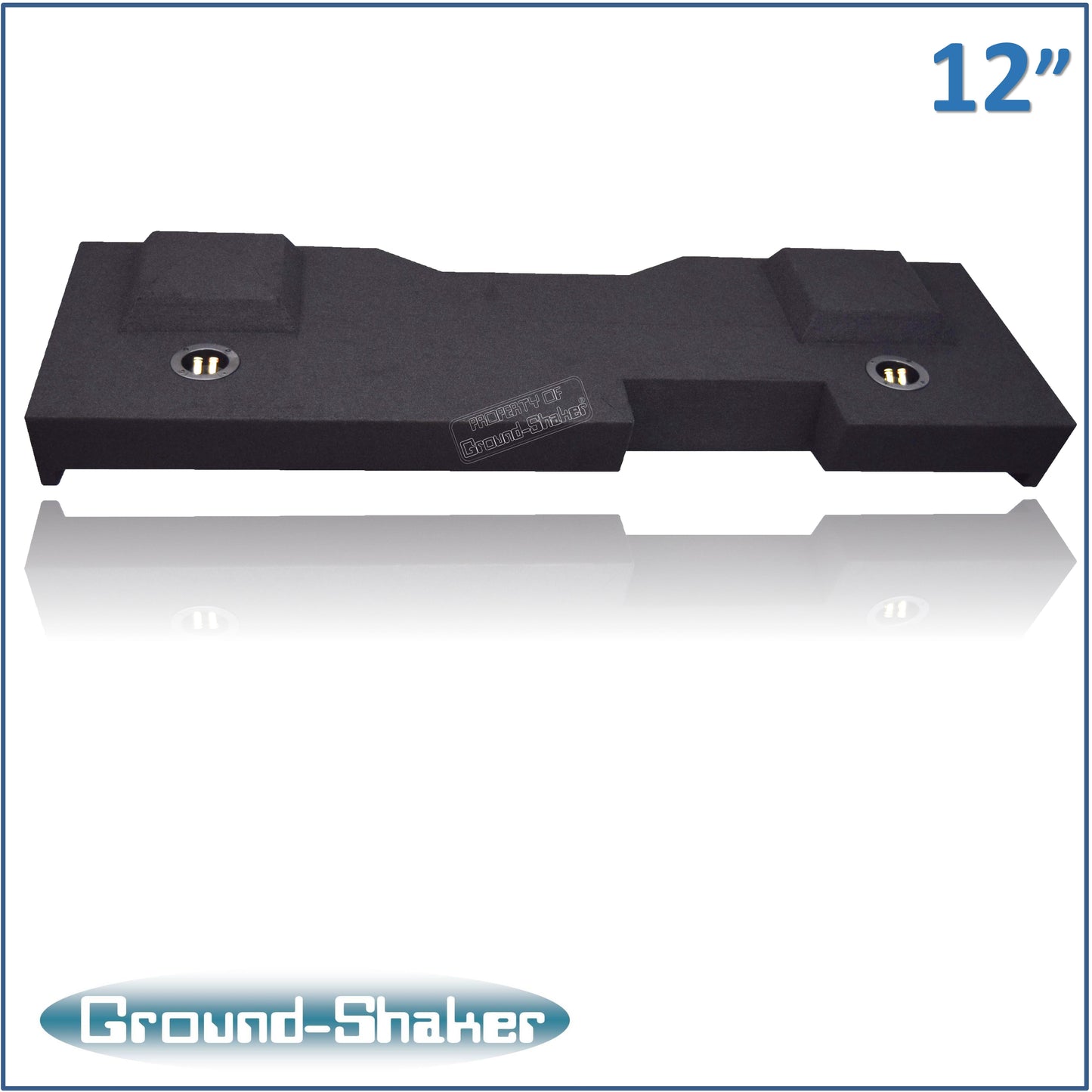 BLACK 12" DUAL PORTED SUB BOX, FITS 14-18 CHEVY SILVERADO CREW-CAB