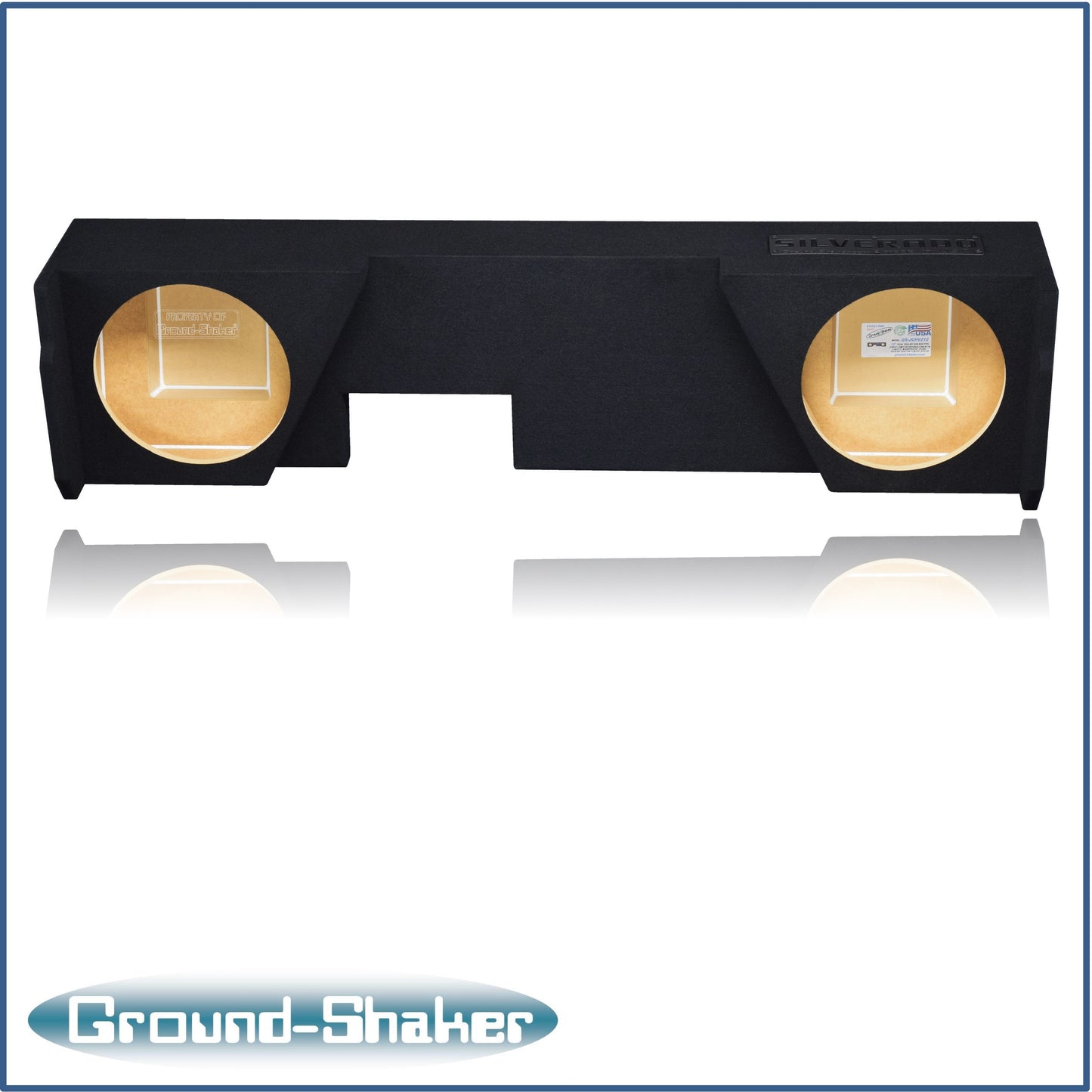 BLACK 12" DUAL SEALED SUB BOX, FITS 07-18 CHEVY SILVERADO EXTENDED CAB