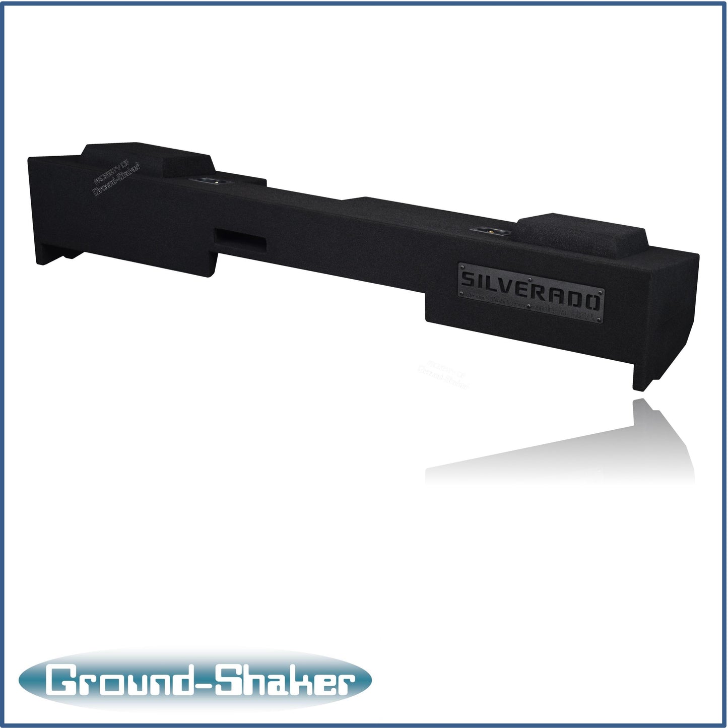 BLACK 10" DUAL PORTED SUB BOX, FITS 07-18 CHEVY SILVERADO EXTENDED CAB