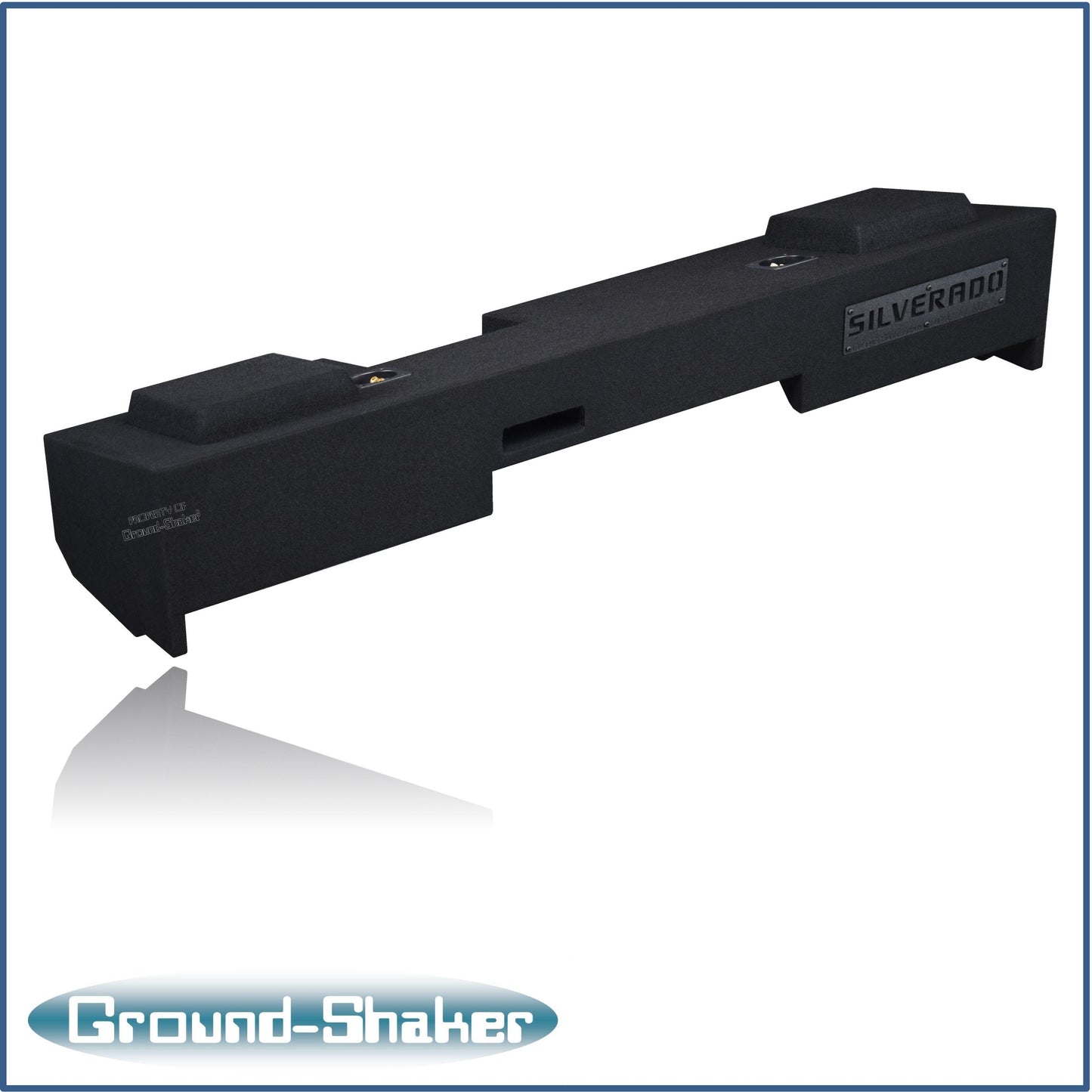 BLACK 10" DUAL PORTED SUB BOX, FITS 07-18 CHEVY SILVERADO EXTENDED CAB