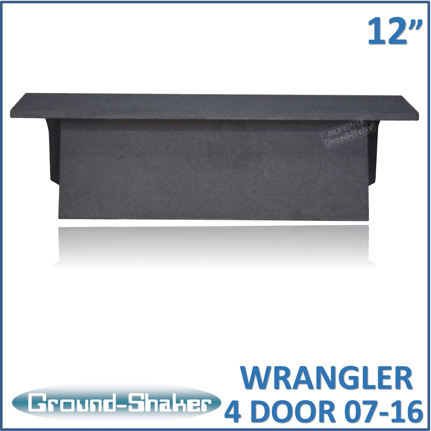BLACK 12" DUAL SEALED SUB BOX, FITS 07-22 JEEP WRANGLER 4-DOOR