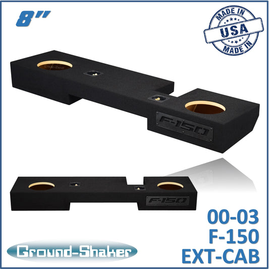 BLACK 8" DUAL SEALED SUB BOX, FITS 00-03 FORD F-150 EXT-CAB