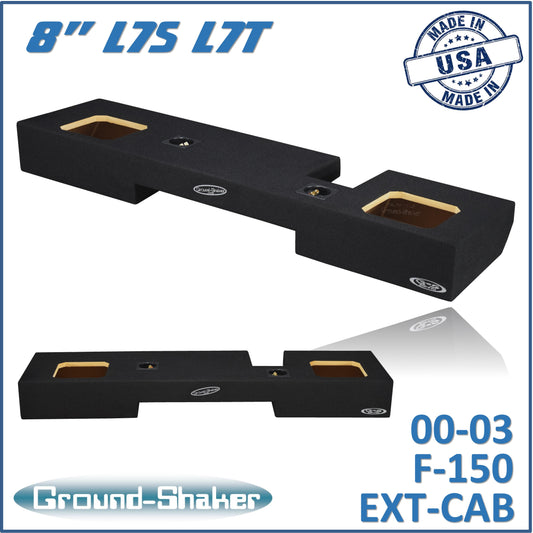 BLACK 8" DUAL SEALED SOLOBARIC SUB BOX, FITS 00-03 FORD F-150 EXT-CAB