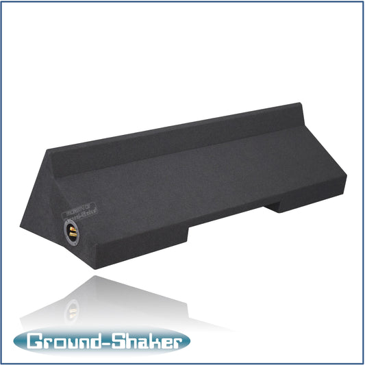 BLACK 12" DUAL SEALED SUB BOX, FITS 98-01 DODGE RAM EXTENDED-CAB / QUAD-CAB