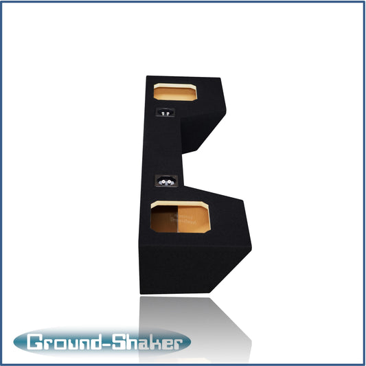 BLACK 8" DUAL SEALED SOLO-BARIC SUB BOX, FITS 19-24 DODGE RAM QUAD-CAB