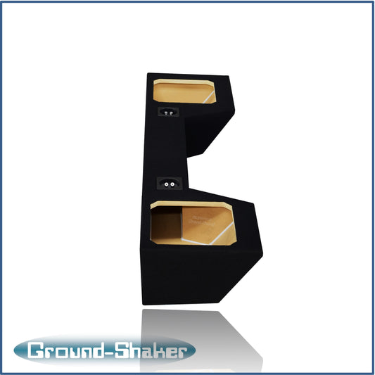 BLACK 10" DUAL SEALED L7T SUB BOX, FITS 19-24 DODGE RAM QUAD-CAB