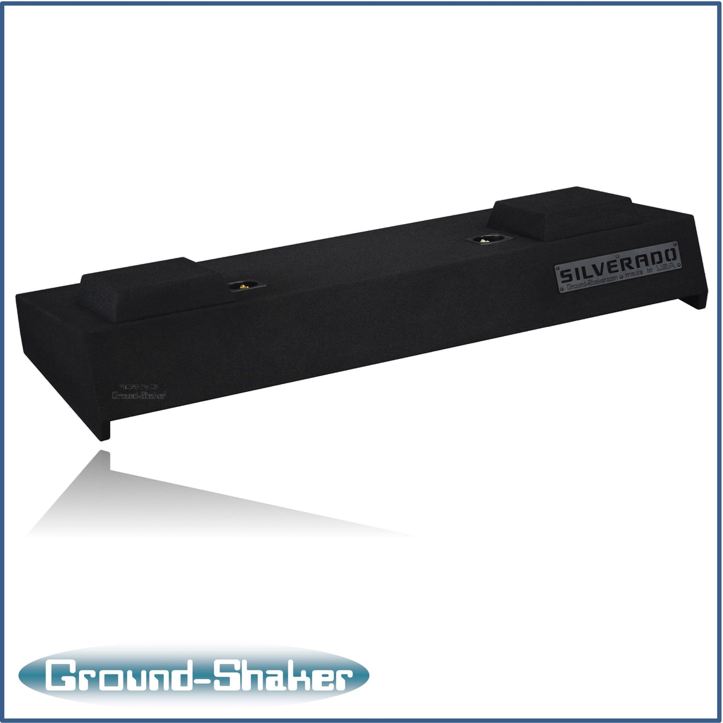 BLACK 10" DUAL SEALED SUB BOX, FITS 07-13 CHEVY SILVERADO CREW-CAB