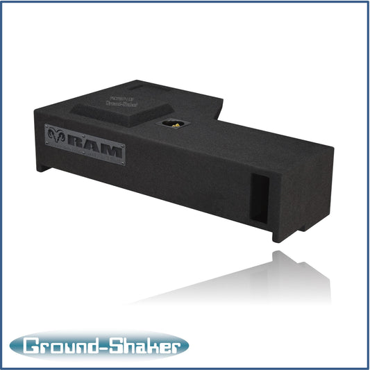 BLACK 10" SINGLE PORTED TW3 SUB BOX, FITS 19-24 DODGE RAM 1500 CREW-CAB