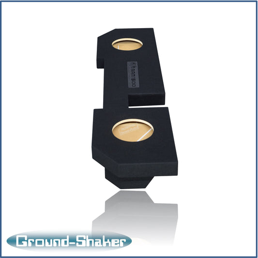 BLACK 8" DUAL SEALED SUB BOX, FITS 02-18 DODGE RAM 1500 CREW-CAB & EXT-CAB