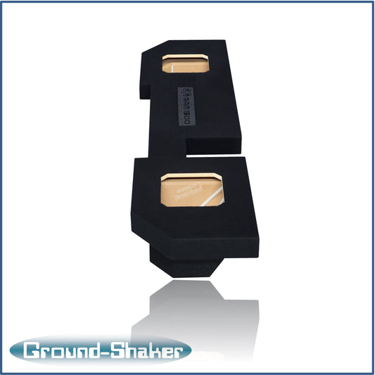 BLACK 8" DUAL SEALED SOLOBARIC SUB BOX, FITS 02-18 DODGE RAM 1500 CREW-CAB & EXT-CAB