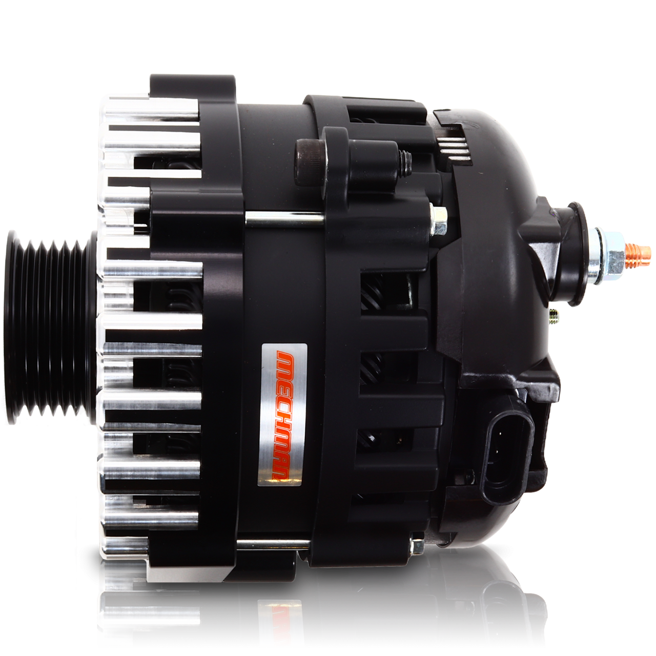 Chevy Truck-SUV 1996-2004 Large Case Billet Alternator E Series 250 Amp Black