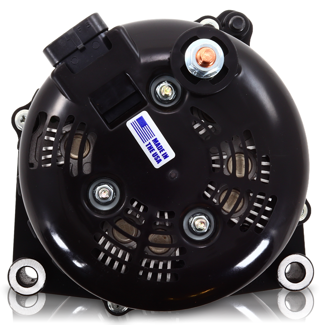 Chevy Truck-SUV 1996-2004 Large Case Billet Alternator E Series 250 Amp Black