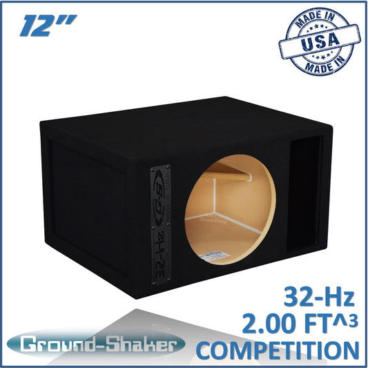 BLACK 12" 32-Hz SINGLE COMPETITION PORTED SUB BOX