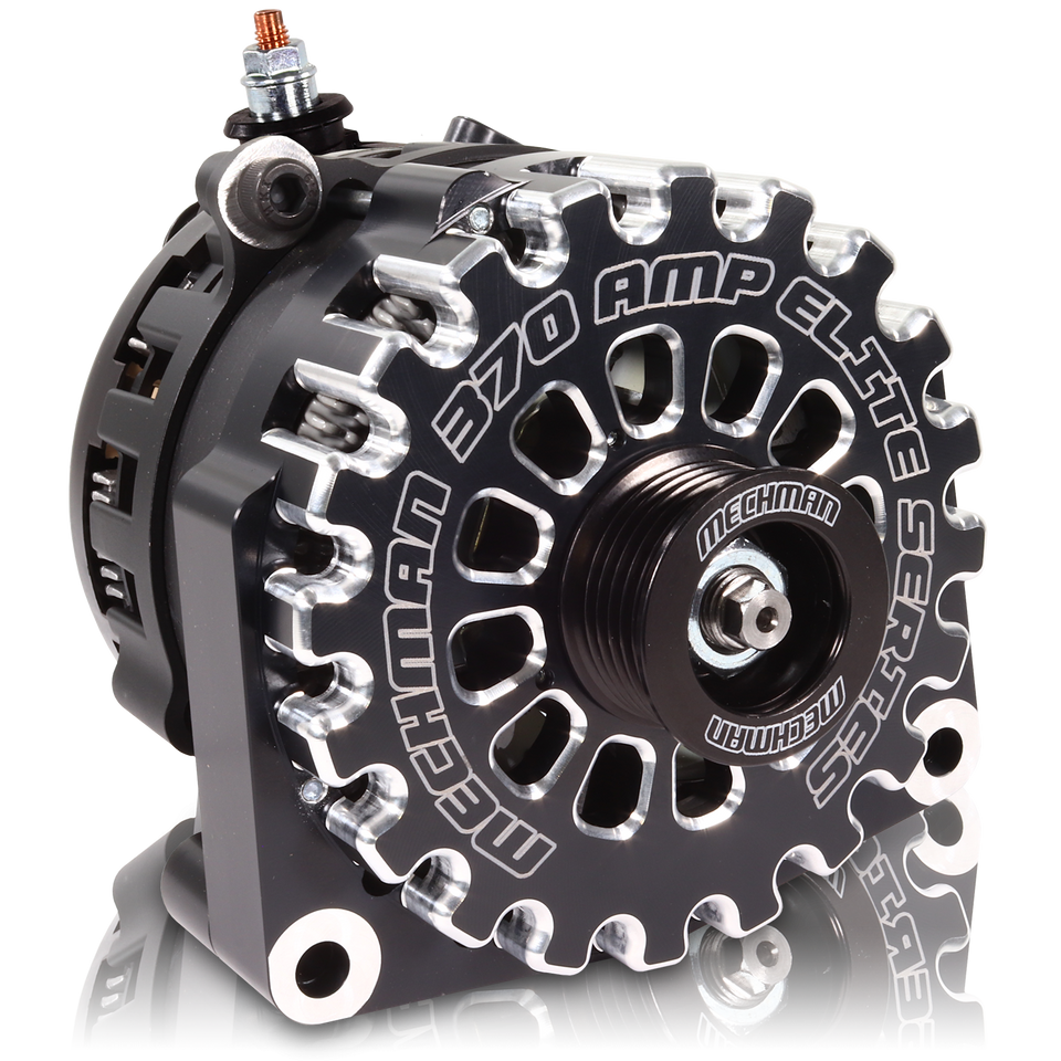 GM Truck 6.6L Diesel 370a Billet Alternator Black