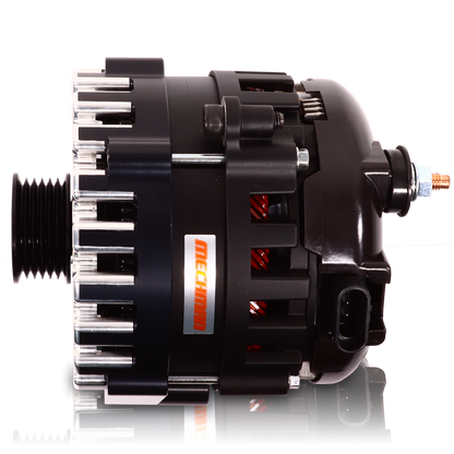 Chevy 6 Phase 87-95 370 amp Elite series alternator Black
