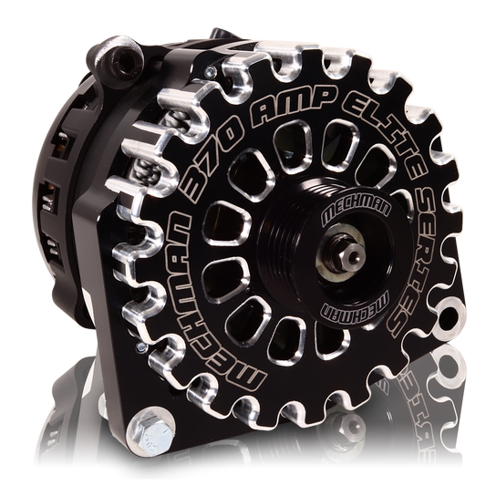 Chevy 6 Phase 87-95 370 amp Elite series alternator Black