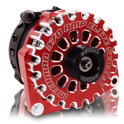 Chevy 6 Phase 87-95 370 amp Elite series alternator Red