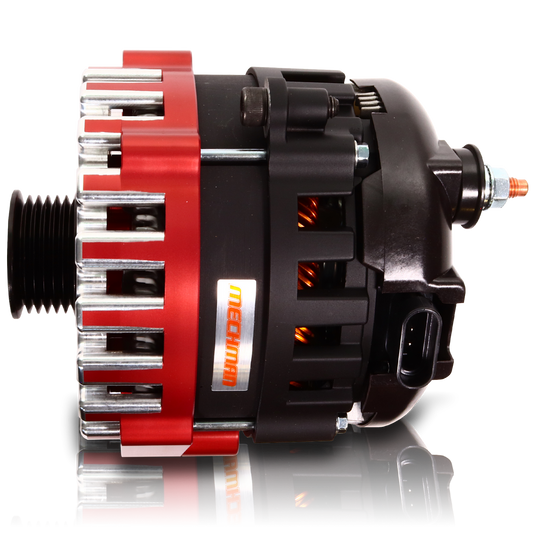 Chevy 6 Phase 87-95 370 amp Elite series alternator Red