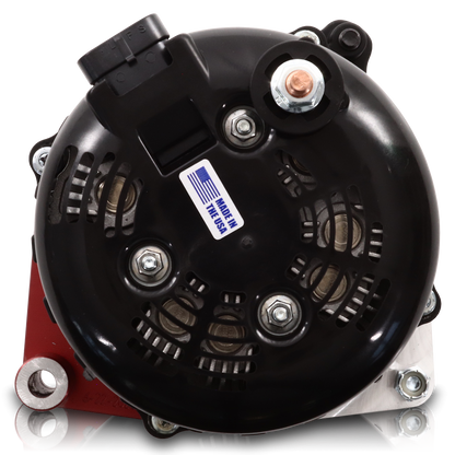 Chevy 6 Phase 87-95 370 amp Elite series alternator Red