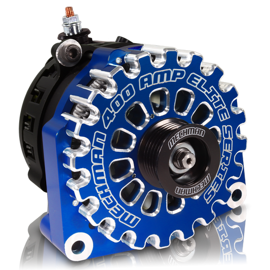 GM Truck 6.6L Diesel 400a Billet Alternator Dark Blue
