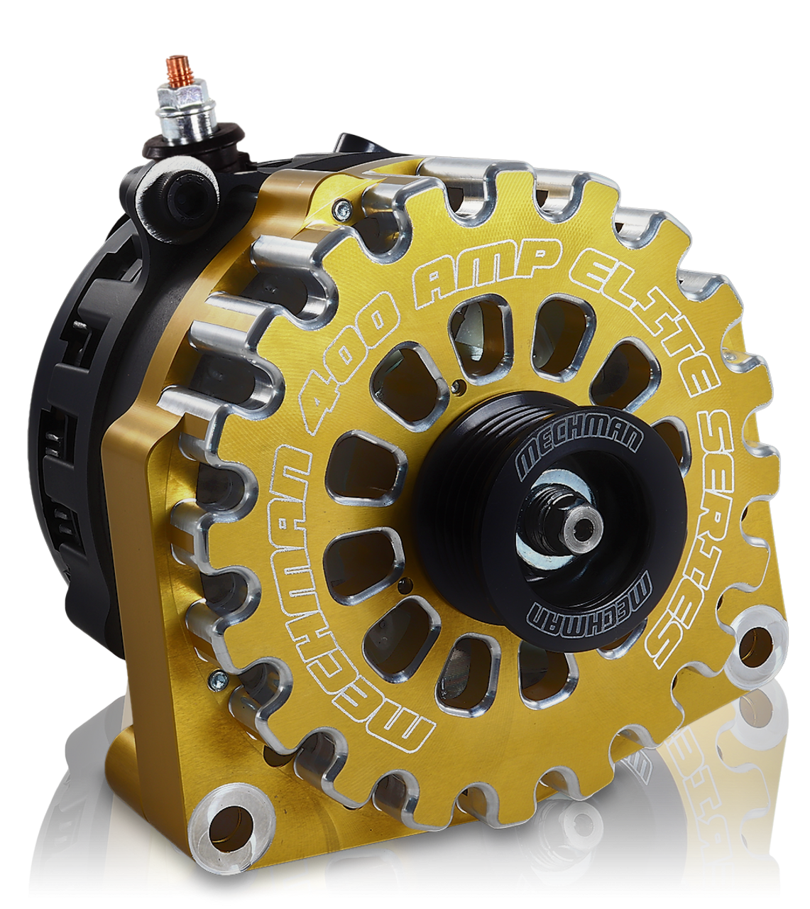 GM Truck 6.6L Diesel 400a Billet Alternator Gold