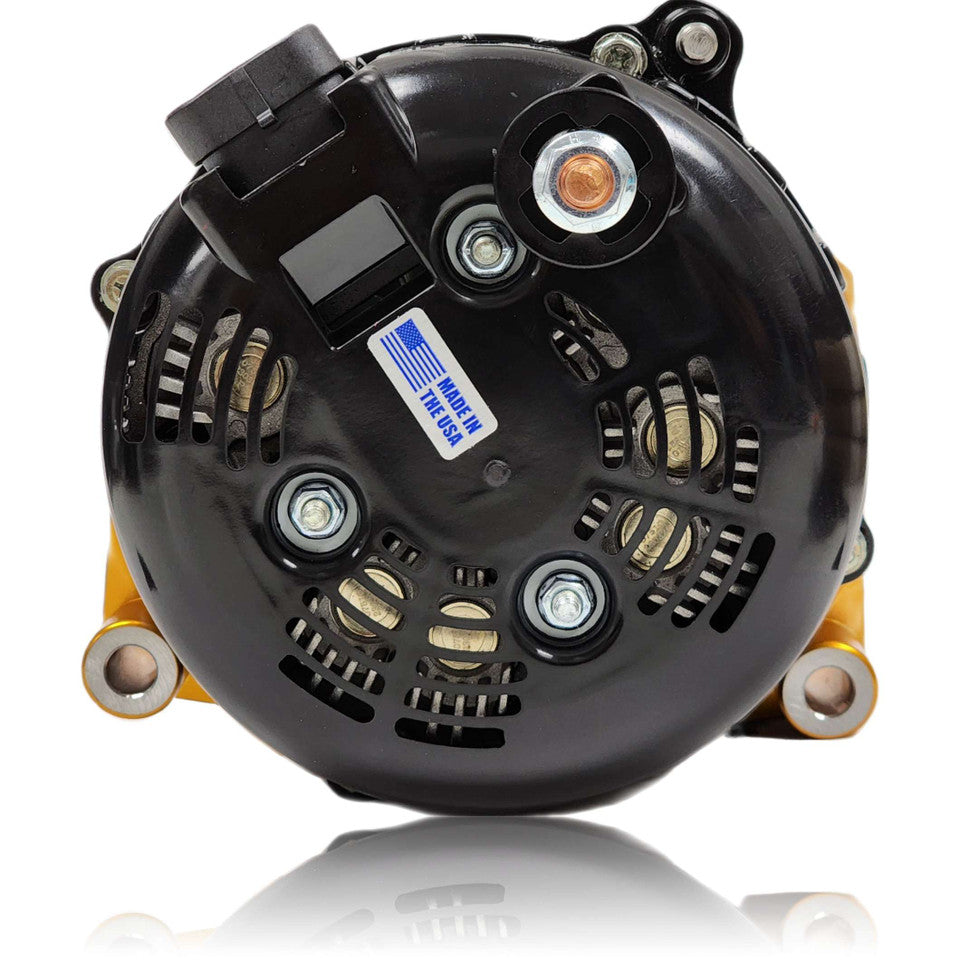 GM Truck 6.6L Diesel 400a Billet Alternator Orange