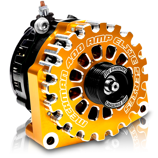 GM Truck 6.6L Diesel 400a Billet Alternator Orange