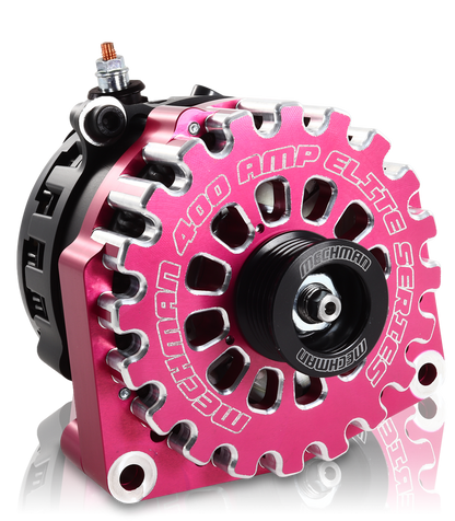 GM Truck 6.6L Diesel 400a Billet Alternator Pink